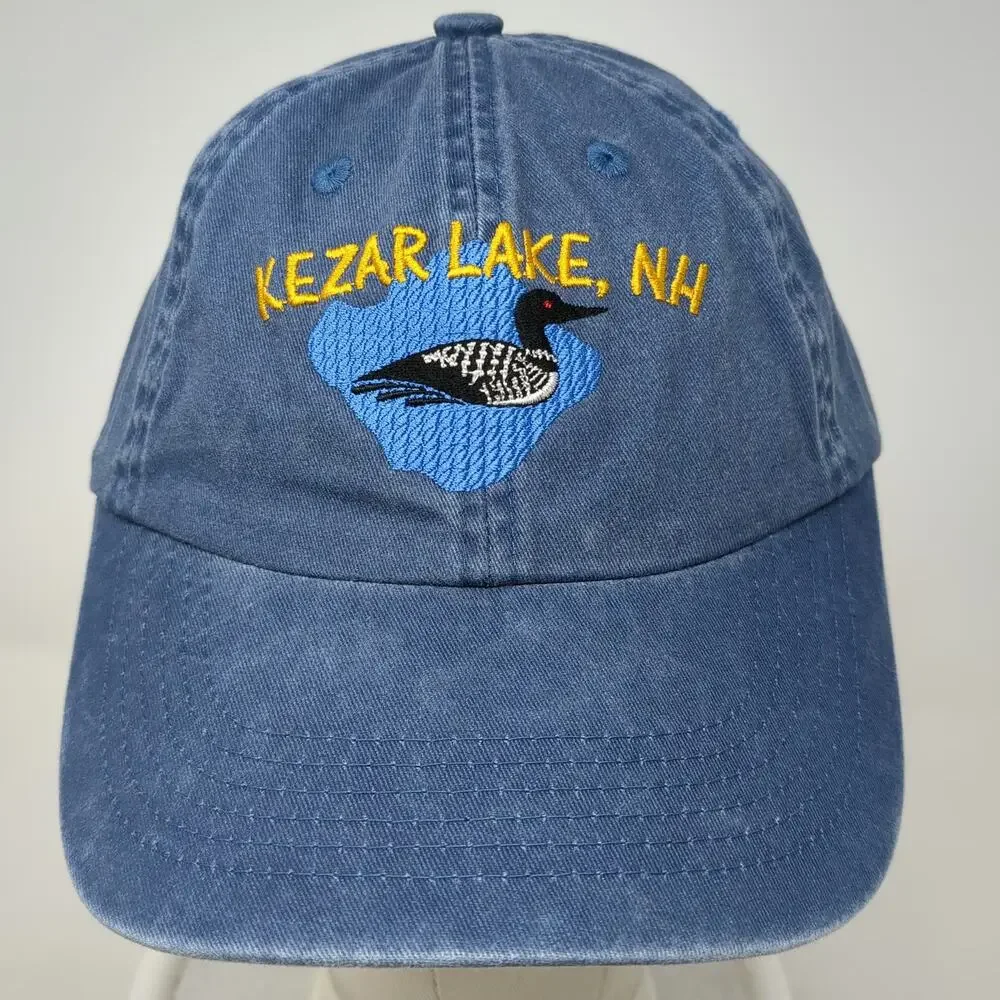 Fort Authority Baseball Cap Blue One Size Hat Kezar Lake NH Loon Embroidered